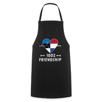 Estonia and the Netherlands 100% friendship - Cooking Apron - black - Front - AI Model Male 185 dark (185cm)