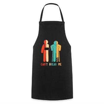 Can't Break Me Broken Finger Broken Arm Leg Bone - Cooking Apron - black - Front - AI Model Male 185 dark (185cm)