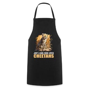 Cheetah Geparde Gepard - Cooking Apron - black - Front - AI Model Male 185 dark (185cm)