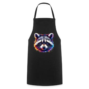 Raccoon - Cooking Apron - black - Front - AI Model Male 185 dark (185cm)