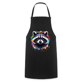 Raccoon - Cooking Apron - black - Front - AI Model Male 185 dark (185cm)