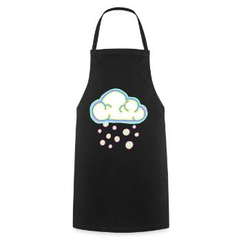 Pastel cloud and snow - Cooking Apron - black - Front - AI Model Male 185 dark (185cm)