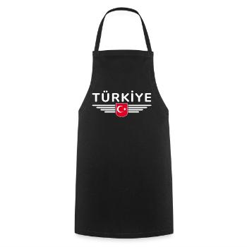 Turquie Türkiye T-Shirt Design Culture & Modernité - Tablier de cuisine - noir - Devant - AI Model Male 185 dark (185cm)