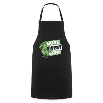 Bone Sweet Bone Parasaurolophini Dinosaur - Cooking Apron - black - Front - AI Model Male 185 dark (185cm)