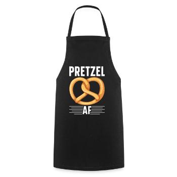 Bretzel Brezeln Bäcker Backwaren - Kochschürze - Schwarz - Vorne - AI Model Male 185 dark (185cm)