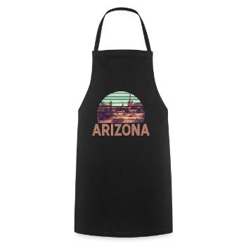 Arizona State Sedona Phoenix Grand Canyon AZ - Cooking Apron - black - Front - AI Model Male 185 dark (185cm)