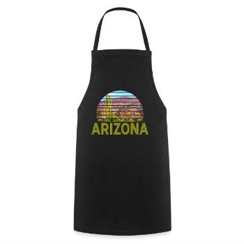 Arizona State Sedona Phoenix Grand Canyon AZ - Cooking Apron - black - Front - AI Model Male 185 dark (185cm)