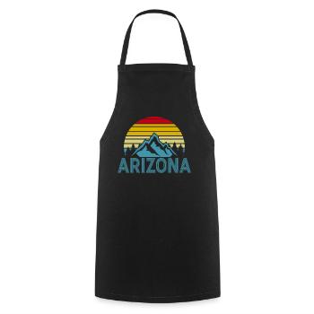 État de l’Arizona, Sedona, Phoenix, Grand Canyon, Arizona - Tablier de cuisine - noir - Devant - AI Model Male 185 dark (185cm)