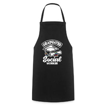 Graduate Social Worker Stolz - Cooking Apron - black - Front - AI Model Male 185 dark (185cm)