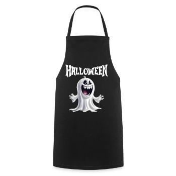 Halloween, Geist, Halloween feiern - Kochschürze - Schwarz - Vorne - AI Model Male 185 dark (185cm)