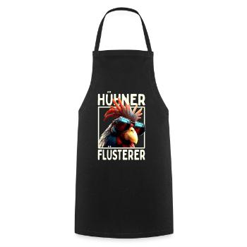 Poulets Whisperer Coq Poulet Daddy Farmer Poulet - Tablier de cuisine - noir - Devant - AI Model Male 185 dark (185cm)