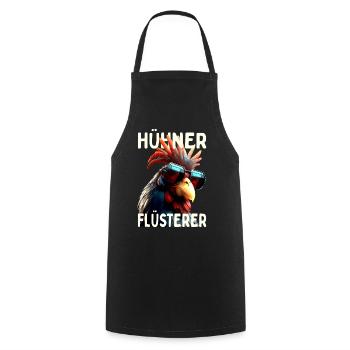 Poulets Whisperer Coq Poulet Daddy Farmer Poulet - Tablier de cuisine - noir - Devant - AI Model Male 185 dark (185cm)