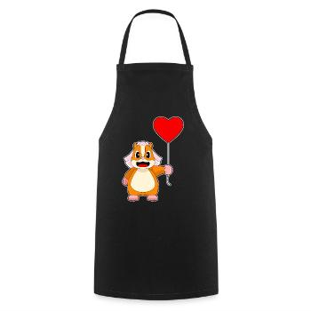 Hamster Bridal Balloon Wedding - Cooking Apron - black - Front - AI Model Male 185 dark (185cm)