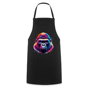 Gorilla - Cooking Apron - black - Front - AI Model Male 185 dark (185cm)