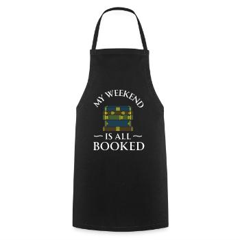 Buch Bücher Bibliothek Literatur Lesen Read Books - Kochschürze - Schwarz - Vorne - AI Model Male 185 dark (185cm)