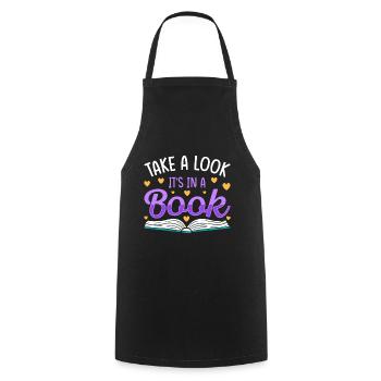 Buch Bücher Bibliothek Literatur Lesen Read Books - Kochschürze - Schwarz - Vorne - AI Model Male 185 dark (185cm)