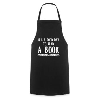 Buch Bücher Bibliothek Literatur Lesen Read Books - Kochschürze - Schwarz - Vorne - AI Model Male 185 dark (185cm)