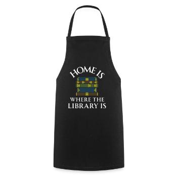 Livre Livres Bibliothèque Lecture Littérature Lire Livres - Tablier de cuisine - noir - Devant - AI Model Male 185 dark (185cm)