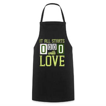 Funny Tennis Player Racket It All - Cooking Apron - black - Front - AI Model Male 185 dark (185cm)