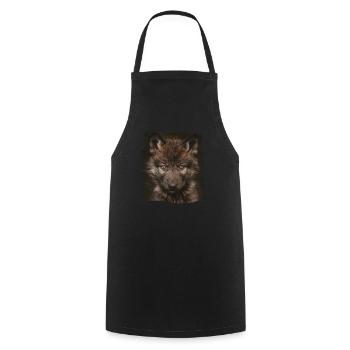 Wölfe Wolf - Kochschürze - Schwarz - Vorne - AI Model Male 185 dark (185cm)