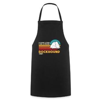 Rockhounding A Short Story I Am A Fossil Collector - Cooking Apron - black - Front - AI Model Male 185 dark (185cm)