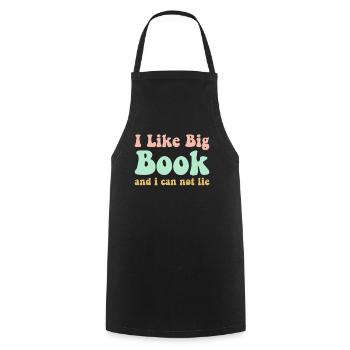 Livre Livres Bibliothèque Lecture Littérature Lire Livres - Tablier de cuisine - noir - Devant - AI Model Male 185 dark (185cm)