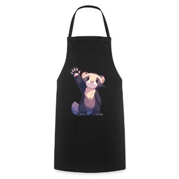 Ferret Frettchen - Kochschürze - Schwarz - Vorne - AI Model Male 185 dark (185cm)