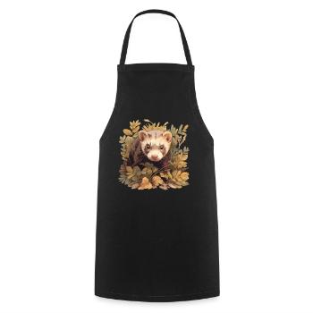 Ferret Frettchen - Kochschürze - Schwarz - Vorne - AI Model Male 185 dark (185cm)