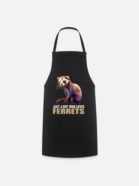 Ferret Frettchen - Kochschürze - Schwarz