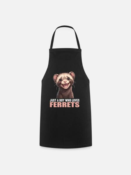 Ferret Frettchen - Kochschürze - Schwarz
