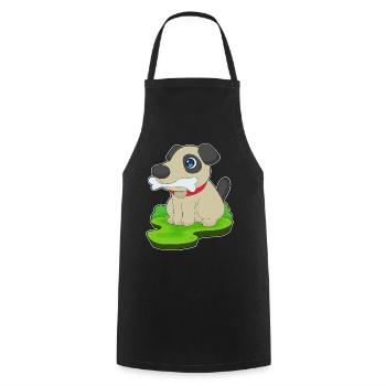 Os de chien - Tablier de cuisine - noir - Devant - AI Model Male 185 dark (185cm)