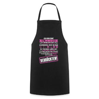 a proud of a troop of crazy - Cooking Apron - black - Front - AI Model Male 185 dark (185cm)