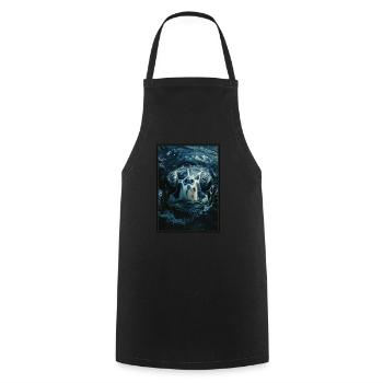 Tortue de mer Meeresschildkröten Meeresschildkröte - Tablier de cuisine - noir - Devant - AI Model Male 185 dark (185cm)