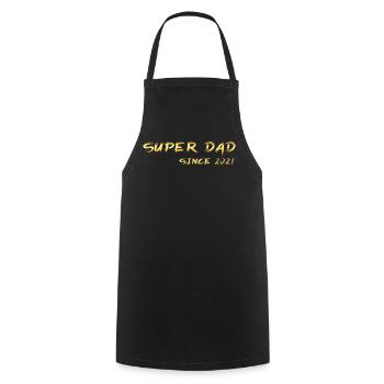Super Dad since 2021 - Kochschürze - Schwarz - Vorne - AI Model Male 185 dark (185cm)