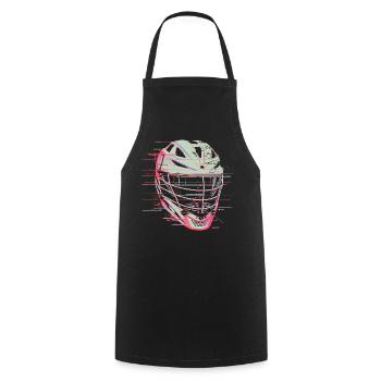 Lacrosse Helmet Graphic - Cooking Apron - black - Front - AI Model Male 185 dark (185cm)