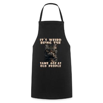 Drôles de chats disant adultes personnes âgées grand-mère grand-père - Tablier de cuisine - noir - Devant - AI Model Male 185 dark (185cm)