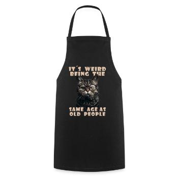 Drôles de chats disant adultes personnes âgées grand-mère grand-père - Tablier de cuisine - noir - Devant - AI Model Male 185 dark (185cm)