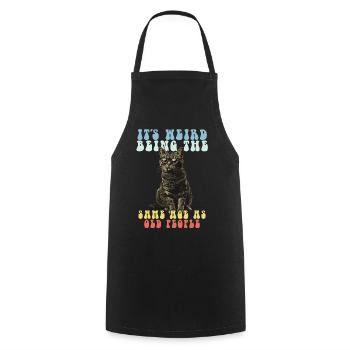 Drôles de chats disant adultes personnes âgées grand-mère grand-père - Tablier de cuisine - noir - Devant - AI Model Male 185 dark (185cm)