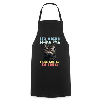 Drôles de chats disant adultes personnes âgées grand-mère grand-père - Tablier de cuisine - noir - Devant - AI Model Male 185 dark (185cm)