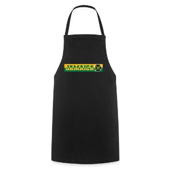 Jamaica Jamaika Rasta Raggea Rastafari Flagge - Kochschürze - Schwarz - Vorne - AI Model Male 185 dark (185cm)