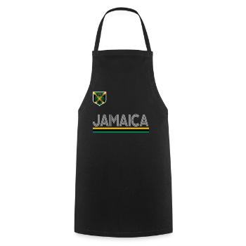 Jamaica Jamaika Rasta Raggea Rastafari Flagge - Kochschürze - Schwarz - Vorne - AI Model Male 185 dark (185cm)