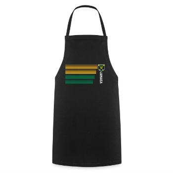 Jamaica Jamaika Rasta Raggea Rastafari Flagge - Kochschürze - Schwarz - Vorne - AI Model Male 185 dark (185cm)