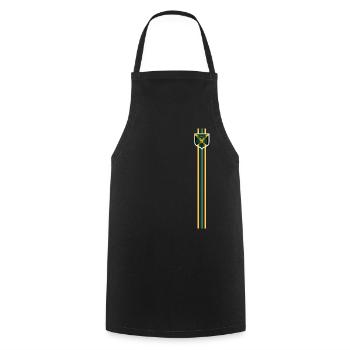 Jamaica Jamaika Rasta Raggea Rastafari Flagge - Kochschürze - Schwarz - Vorne - AI Model Male 185 dark (185cm)