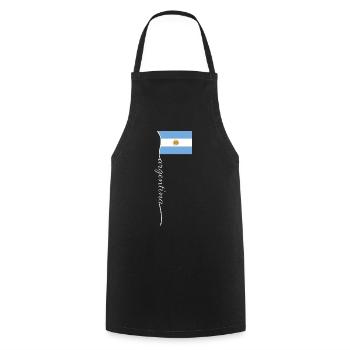Argentinien Geschenk Argentina Argentine Flagge - Kochschürze - Schwarz - Vorne - AI Model Male 185 dark (185cm)