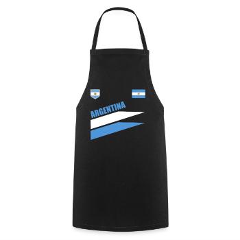 Argentine Cadeau Argentine Drapeau argentin - Tablier de cuisine - noir - Devant - AI Model Male 185 dark (185cm)