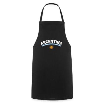 Argentine Cadeau Argentine Drapeau argentin - Tablier de cuisine - noir - Devant - AI Model Male 185 dark (185cm)