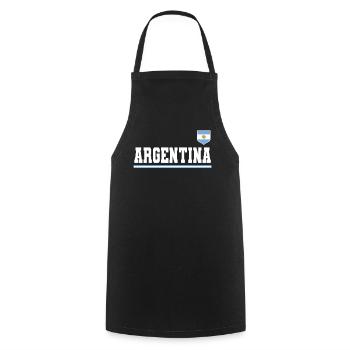 Argentine Cadeau Argentine Drapeau argentin - Tablier de cuisine - noir - Devant - AI Model Male 185 dark (185cm)