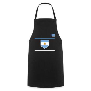 Argentine Cadeau Argentine Drapeau argentin - Tablier de cuisine - noir - Devant - AI Model Male 185 dark (185cm)
