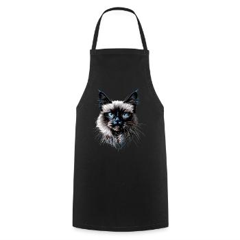 Birma Katze Heilige Birmakatze Süße Birma Katzen - Kochschürze - Schwarz - Vorne - AI Model Male 185 dark (185cm)