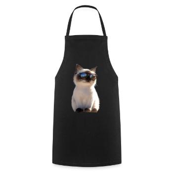 Birma Katze Heilige Birmakatze Süße Birma Katzen - Kochschürze - Schwarz - Vorne - AI Model Male 185 dark (185cm)